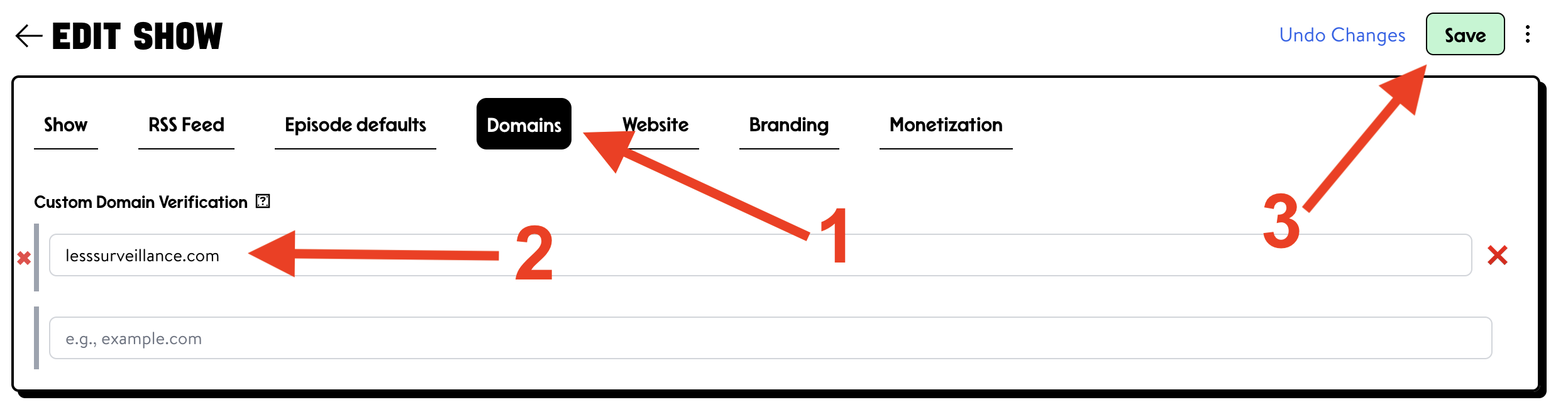 Adding Custom Domain
