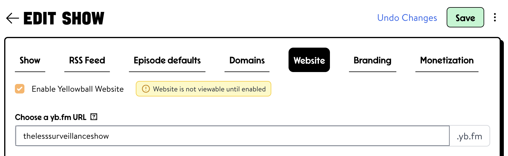 Custom Website Subdomain Enable